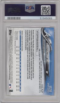 Ronald Acuna Jr. from the 2018 Topps Update set graded by PSA and given an overall grade of 9.