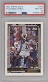 Shaquille O'Neal from the 1992-93 Topps set featuring a Gold parallel graded by PSA and given an overall grade of 10.