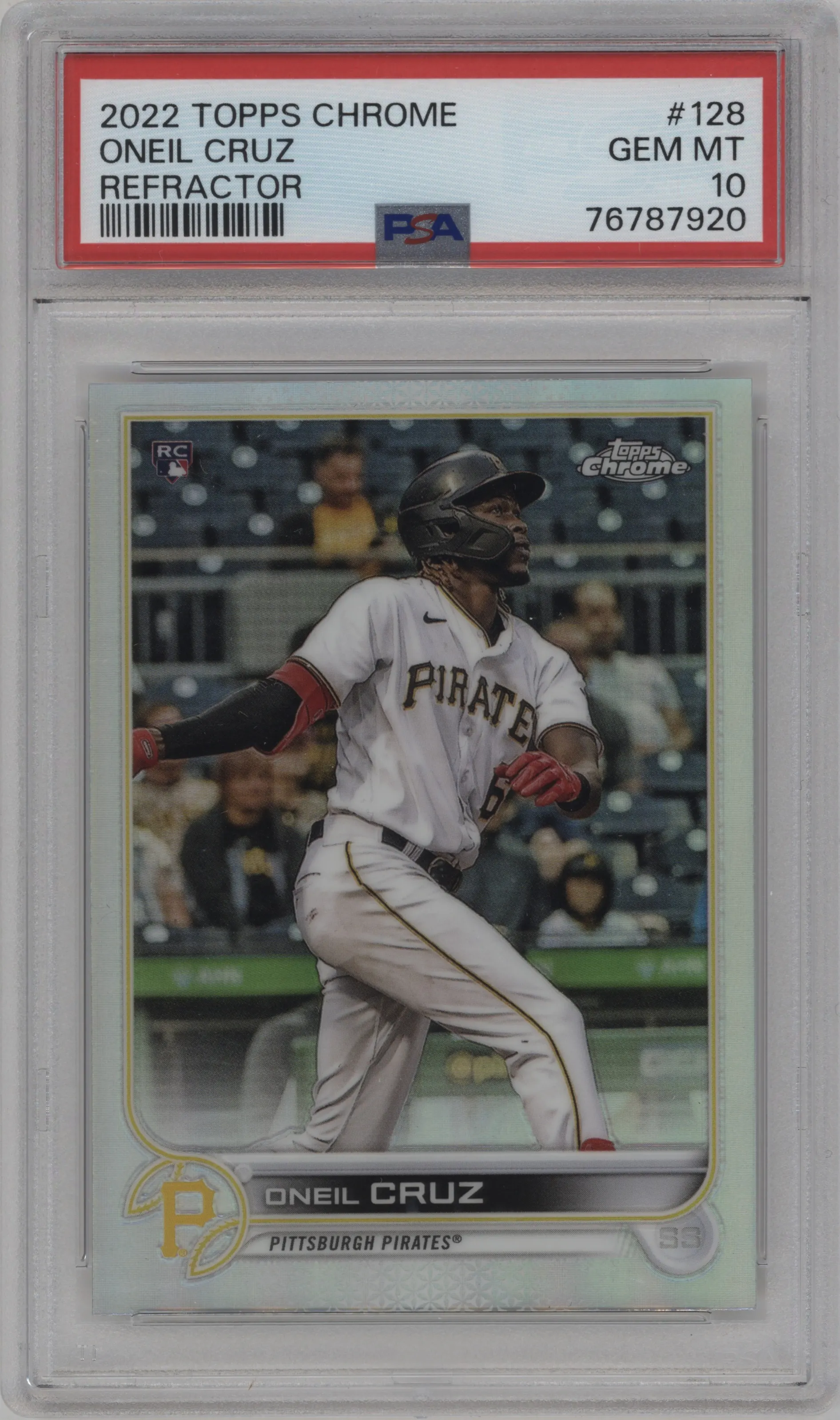2022 Topps Chrome Oneil Cruz Refractor #128 PSA 10