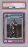 Michael Penix Jr.  from the 2024 Donruss set featuring a Pink parallel graded by PSA and given an overall grade of 9.