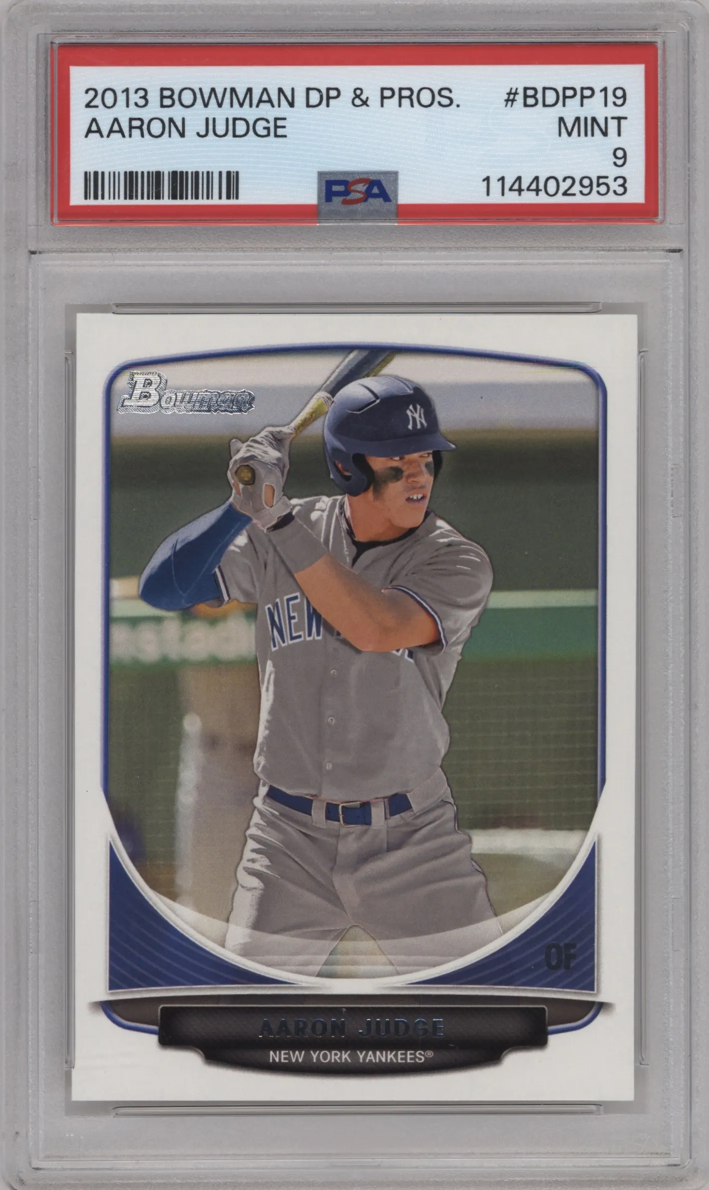 2013 Bowman Draft Picks & Prospects Aaron Judge #BDPP19 PSA 9