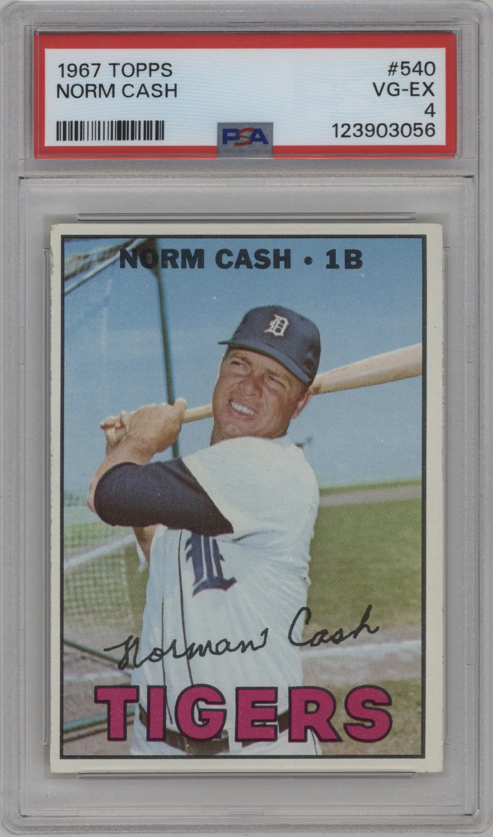 1967 Topps Norm Cash PSA 4