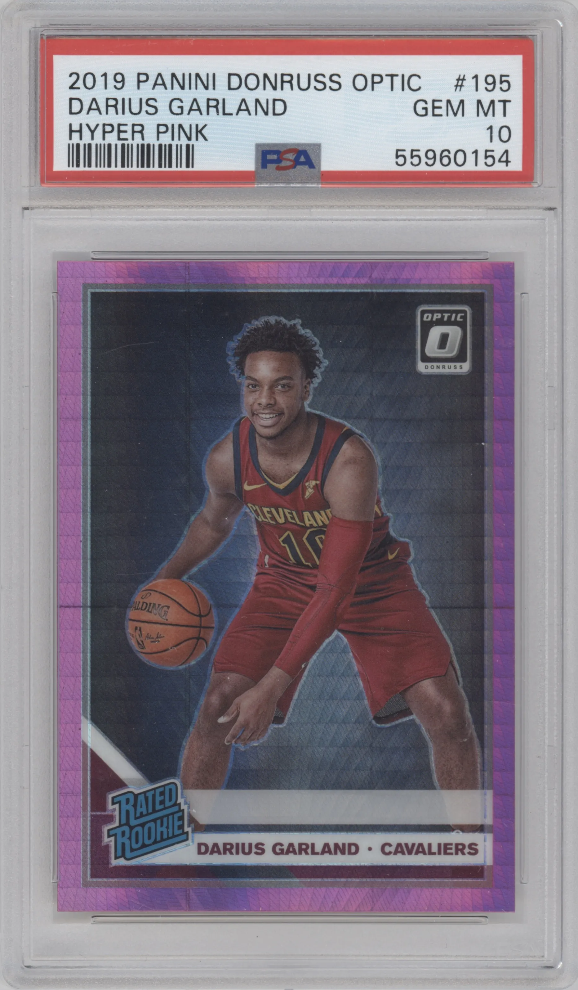 2019 Panini Donruss Optic Rated Rookie Darius Garland Hyper Pink PSA 10