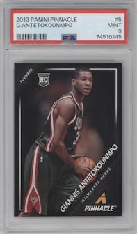 Giannis Antetokounmpo from the 2013-14 Panini Pinnacle set graded by PSA and given an overall grade of 9.