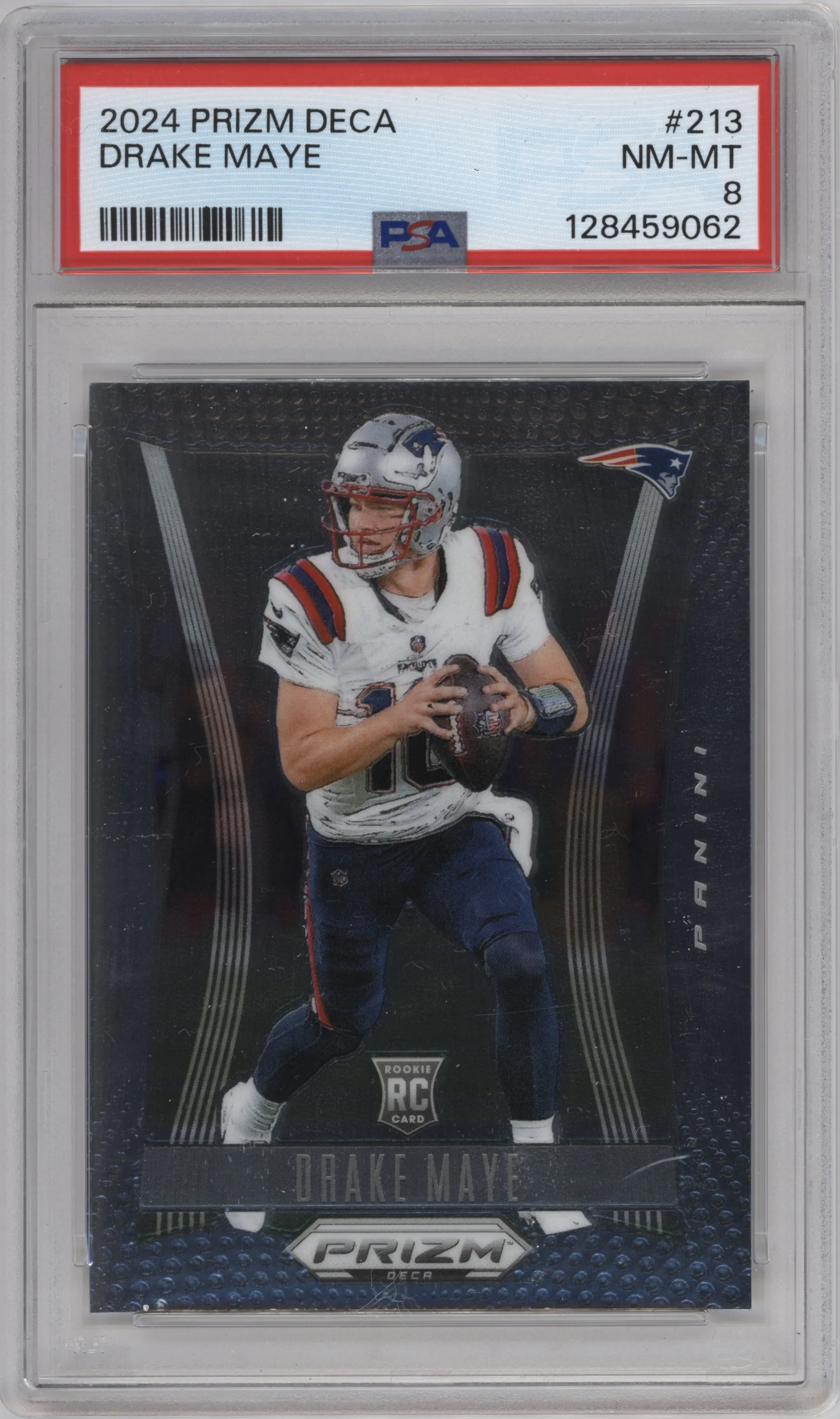 2024 Panini Prizm Deca Drake Maye PSA 8