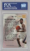 Allen Iverson from the 1996-97 Fleer set graded by PSA and given an overall grade of 10.