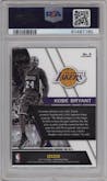 Kobe Bryant from the 2017-18 Panini Prizm  set featuring a Green Prizm  parallel graded by PSA and given an overall grade of 10.