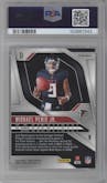 Michael Penix Jr. from the 2024 Panini Prizm set graded by PSA and given an overall grade of 10.