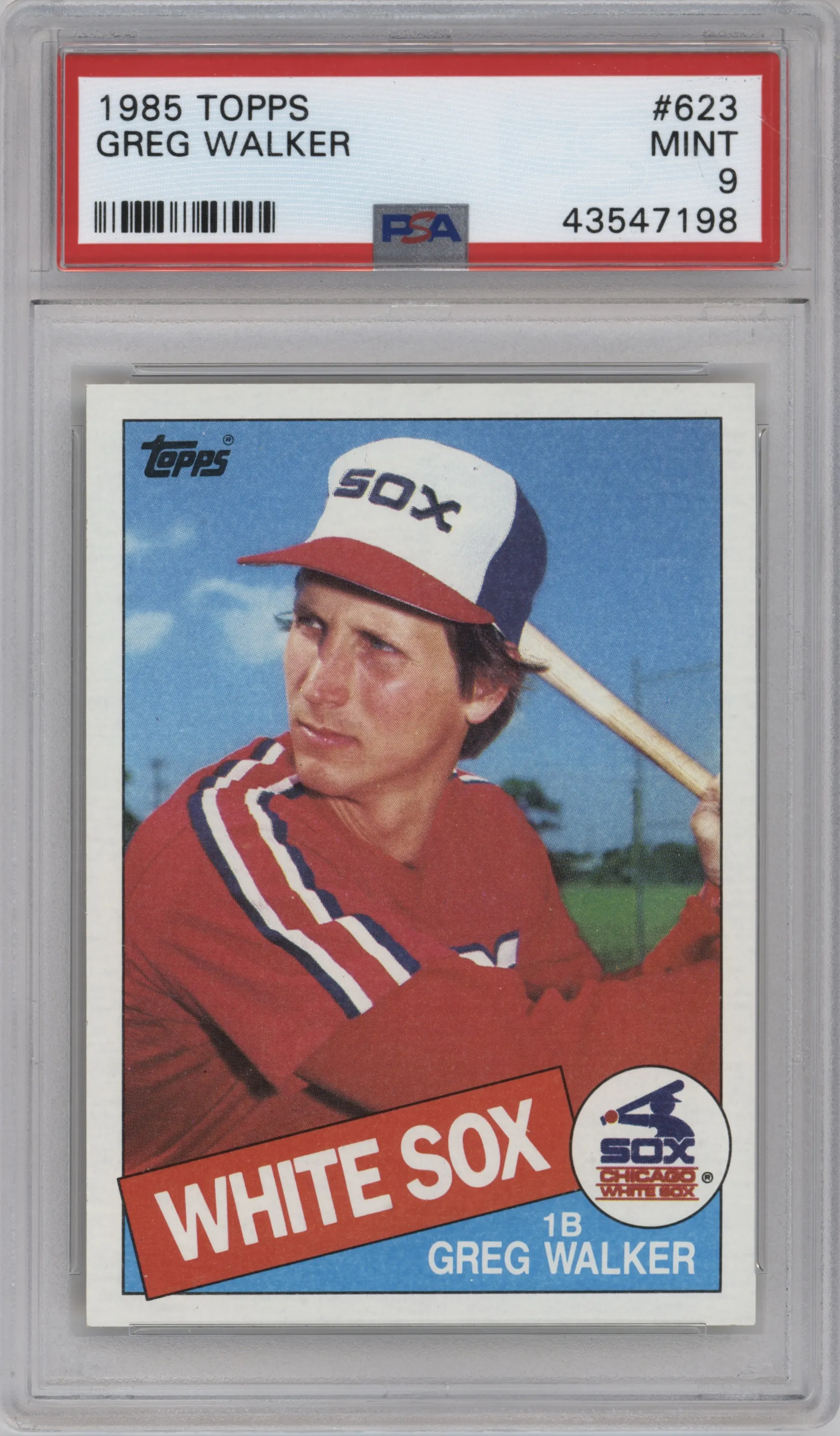 1985 Topps Greg Walker PSA 9