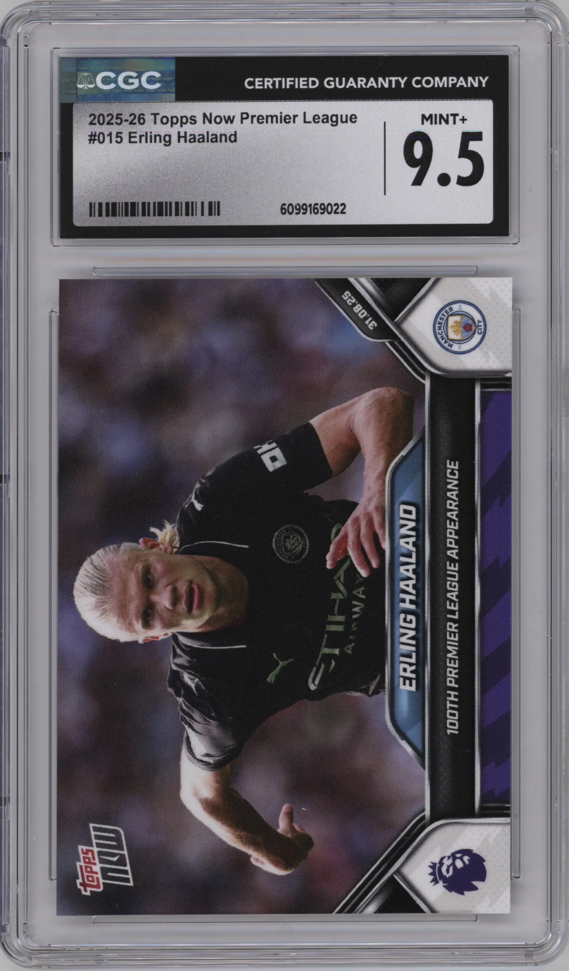 2025 Topps Now Premier League Erling Haaland CGC 9.5