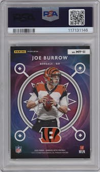 Joe Burrow from the 2020 Panini Donruss Optic set graded by PSA and given an overall grade of 10.