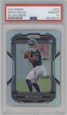 Malik Willis from the 2022 Panini Prizm set featuring a Silver Prizm parallel graded by PSA and given an overall grade of 10.