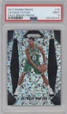 Jayson Tatum from the 2017-18 Panini Prizm  set featuring a Fast Break  parallel graded by PSA and given an overall grade of 9.
