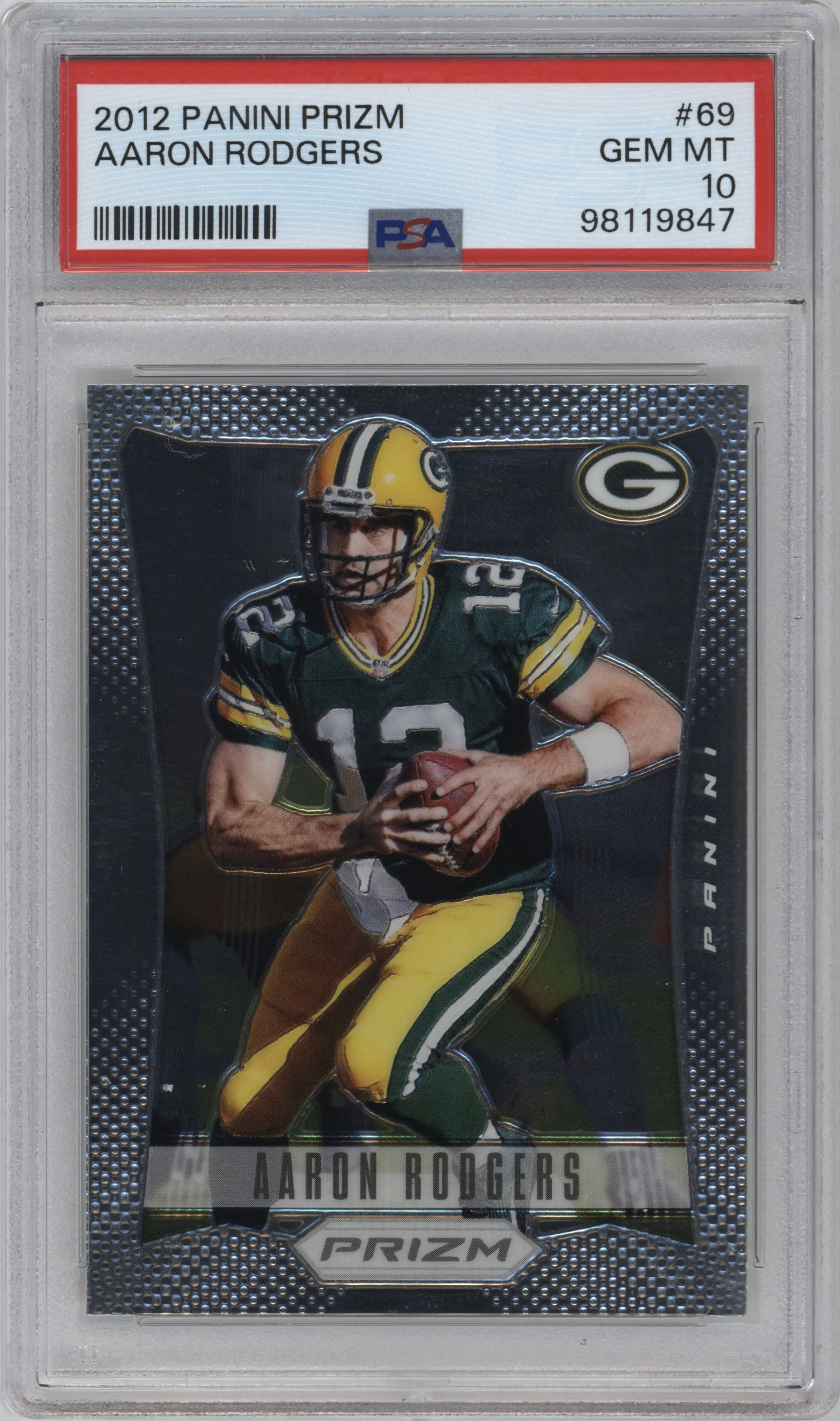 2012 Panini Prizm Aaron Rodgers #69 PSA 10
