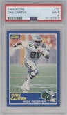 Cris Carter from the 1989 Score set graded by PSA and given an overall grade of 9.