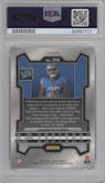 Jahmyr Gibbs from the 2023 Panini Prizm set featuring a Silver Prizm parallel graded by PSA and given an overall grade of 10.