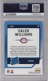 Caleb Williams from the 2024 Donruss set featuring a Pink parallel graded by PSA and given an overall grade of 10.