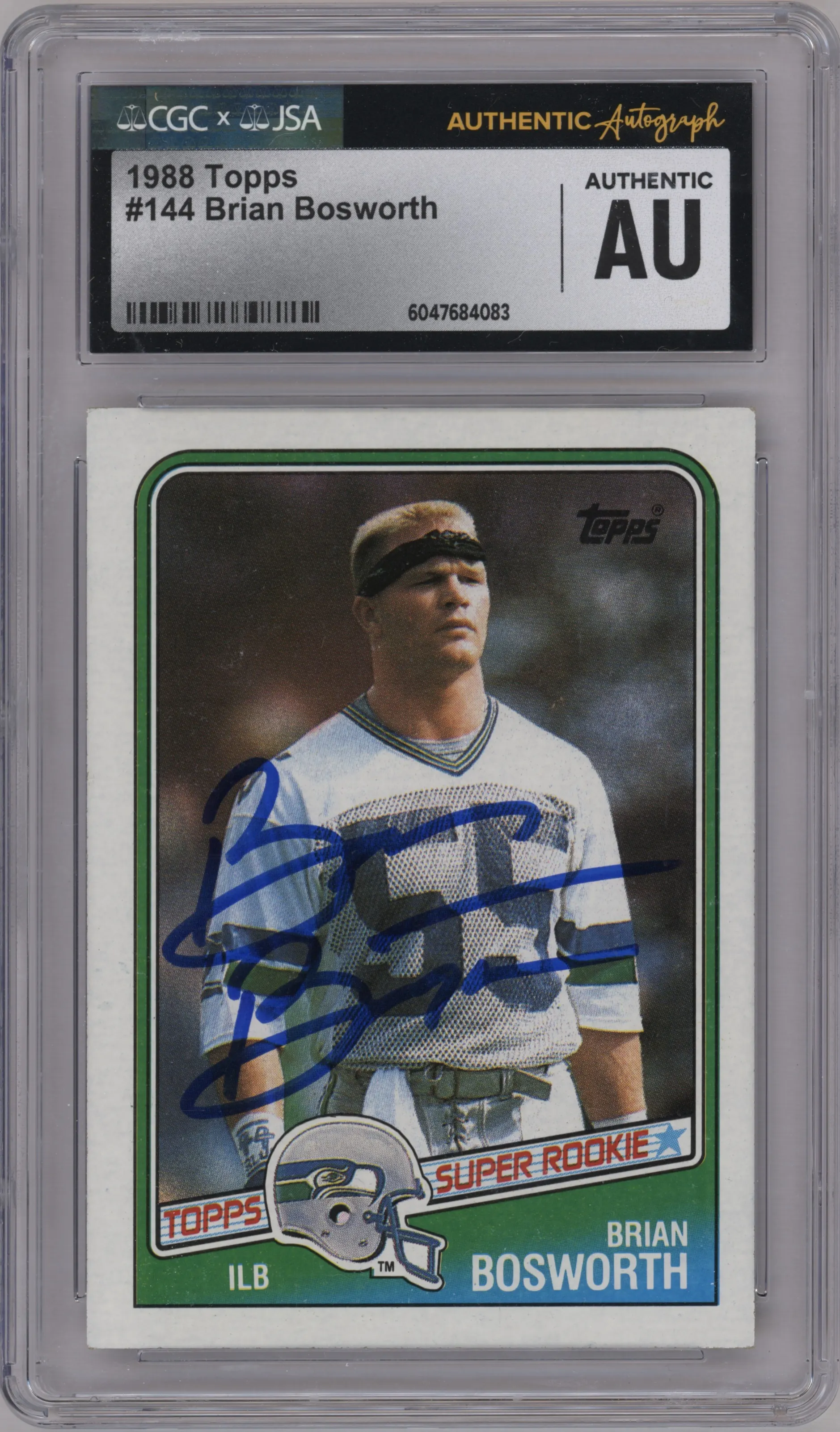 1988 Topps Brian Bosworth CGC AUTHENTIC #144 CGC