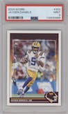 Jayden Daniels from the 2024 Panini Score set graded by PSA and given an overall grade of 9.