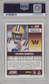 Jayden Daniels from the 2024 Panini Score set graded by PSA and given an overall grade of 9.