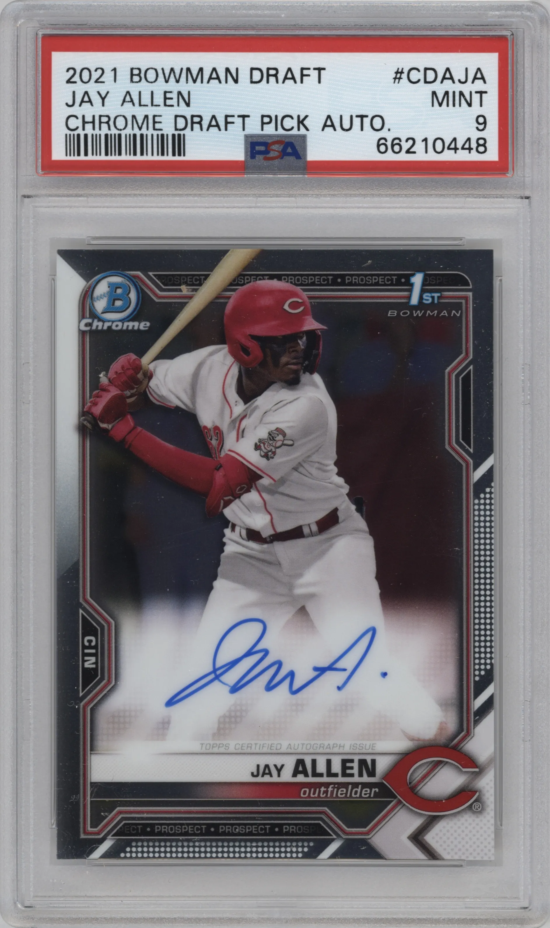 2021 Bowman Draft Chr.DP Auto Jay Allen PSA 9