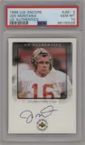 Joe Montana  from the 1998 Upper Deck Encore set graded by PSA and given an overall grade of 10.