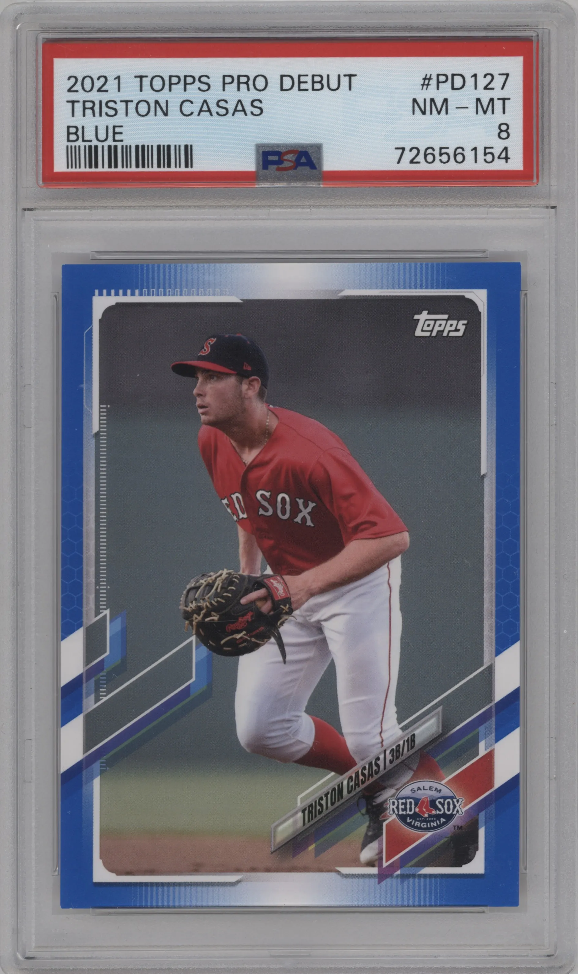 2021 Topps Pro Debut Triston Casas Blue PSA 8