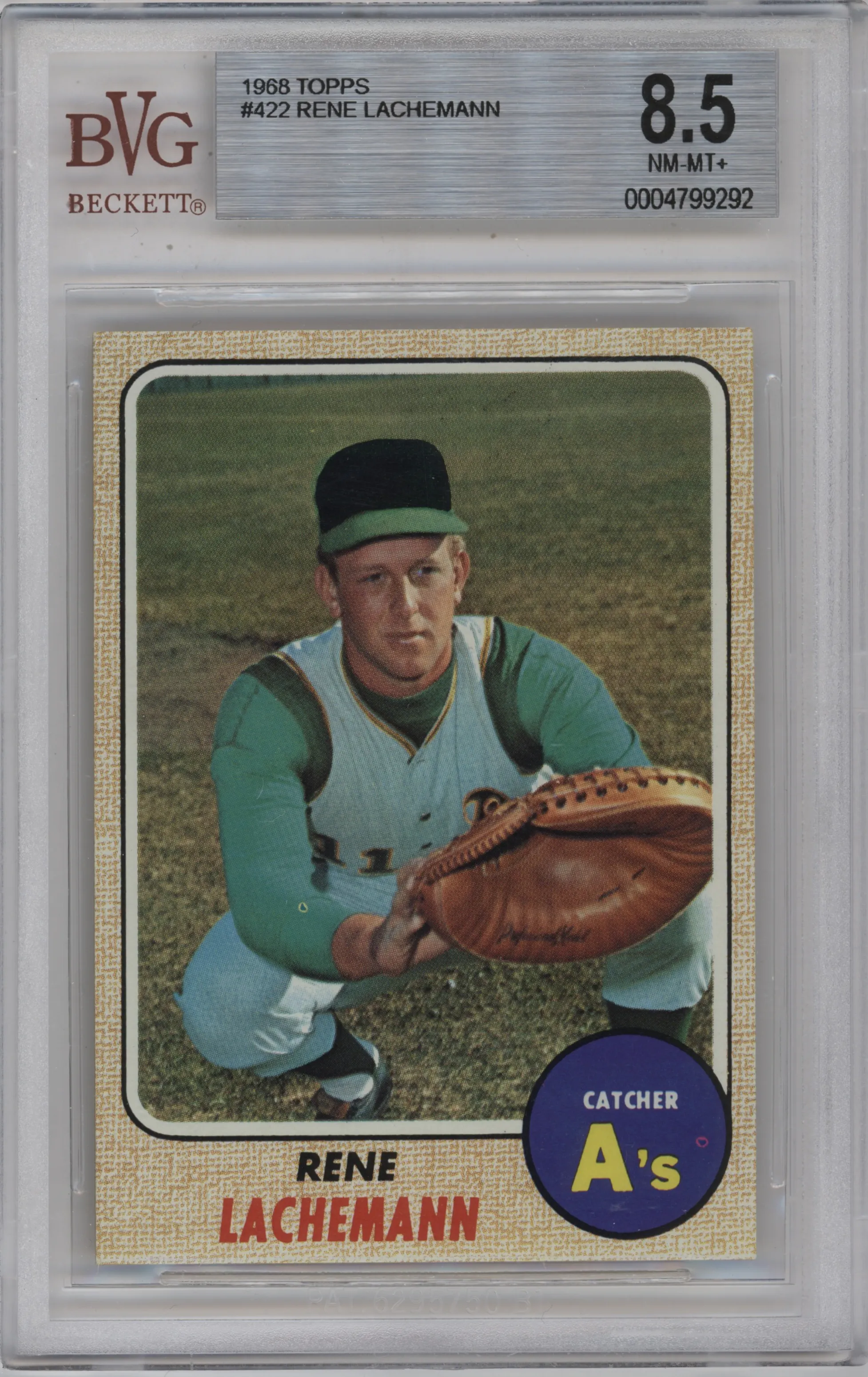1968 Topps Rene Lachemann BGS 8.5