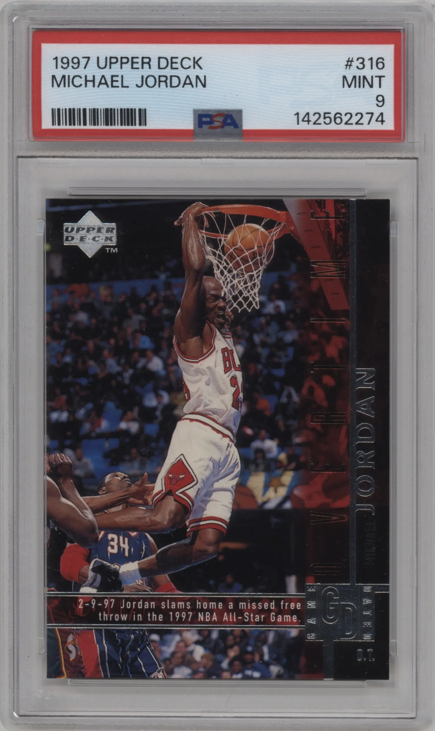 1997 Upper Deck Michael Jordan #316 PSA 9