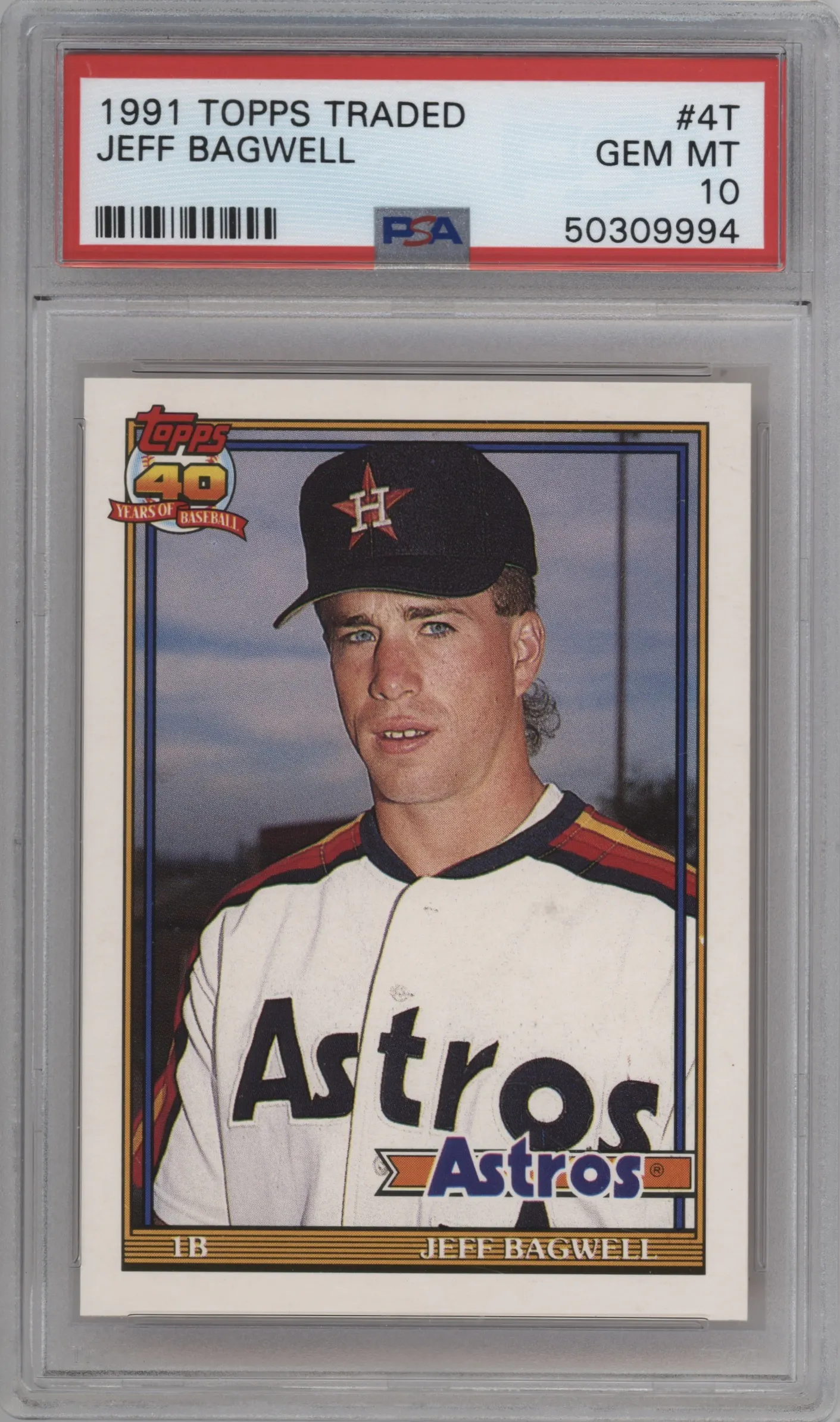 1991 Topps Traded Jeff Bagwell #4T PSA 10