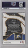 Puka Nacua from the 2023 Panini Select set featuring a Red Prizm parallel graded by PSA and given an overall grade of 10.