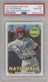Victor Robles from the 2018 Topps Heritage set graded by PSA and given an overall grade of 10.