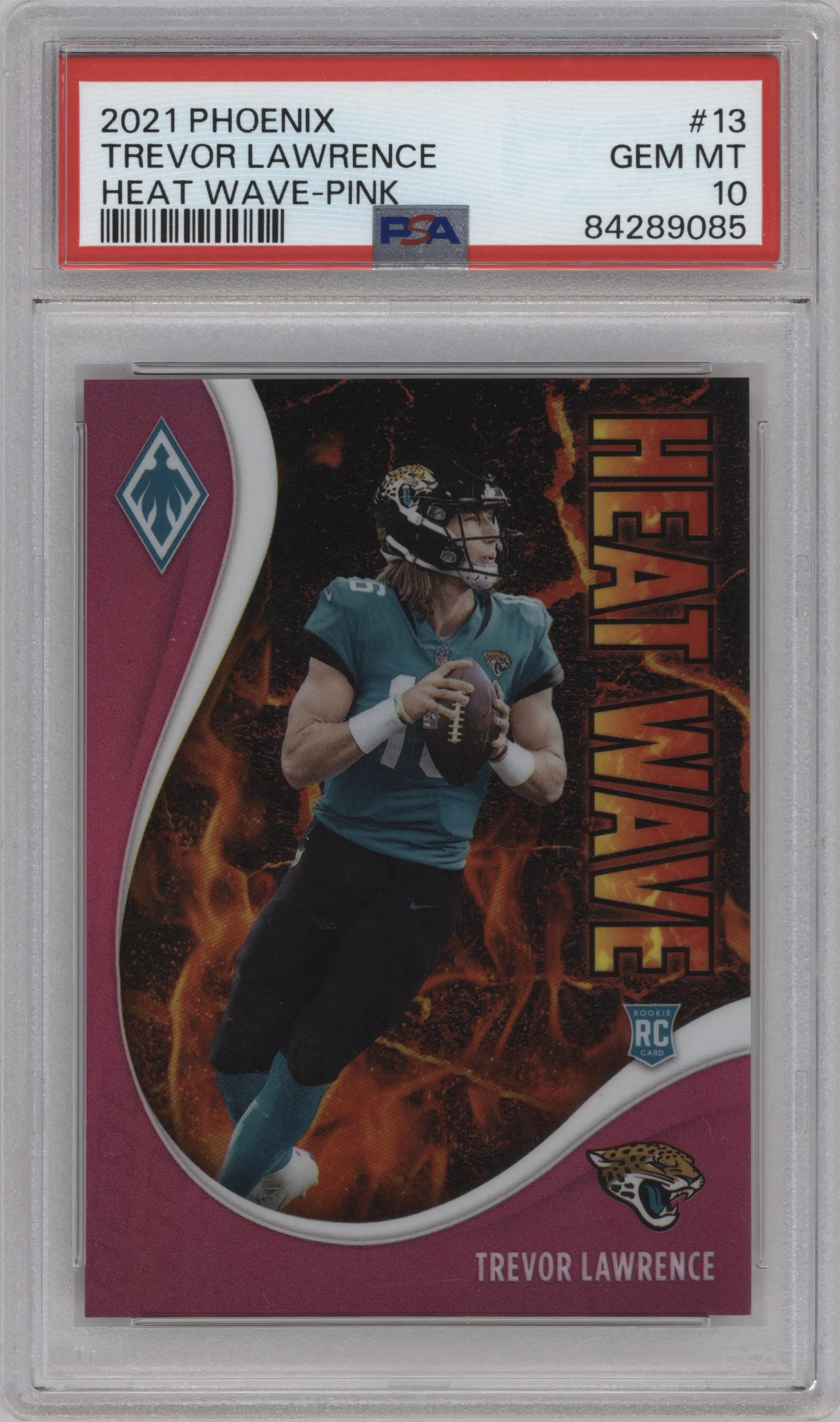 2021 Panini Phoenix Heat Wave Trevor Lawrence Pink #13 PSA 10