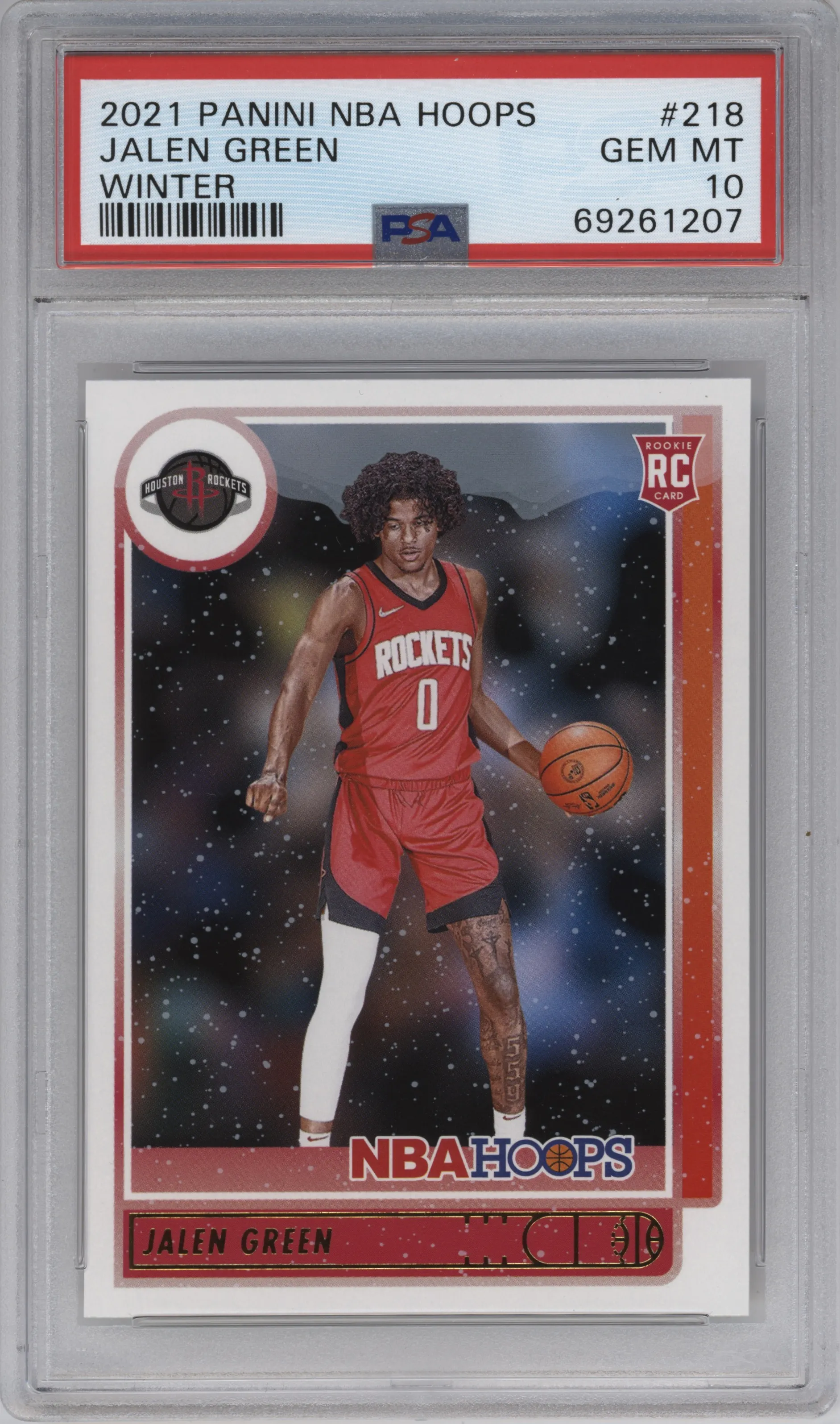 2021 Panini NBA Hoops Jalen Green Winter PSA 10