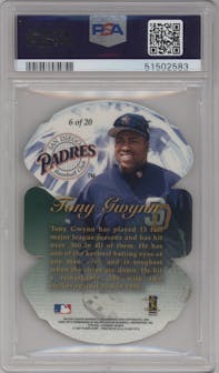 Tony Gwynn from the 1997 Flair Showcase set graded by PSA and given an overall grade of 9.