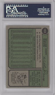 Willie Davis from the 1974 Topps set graded by PSA and given an overall grade of 9.