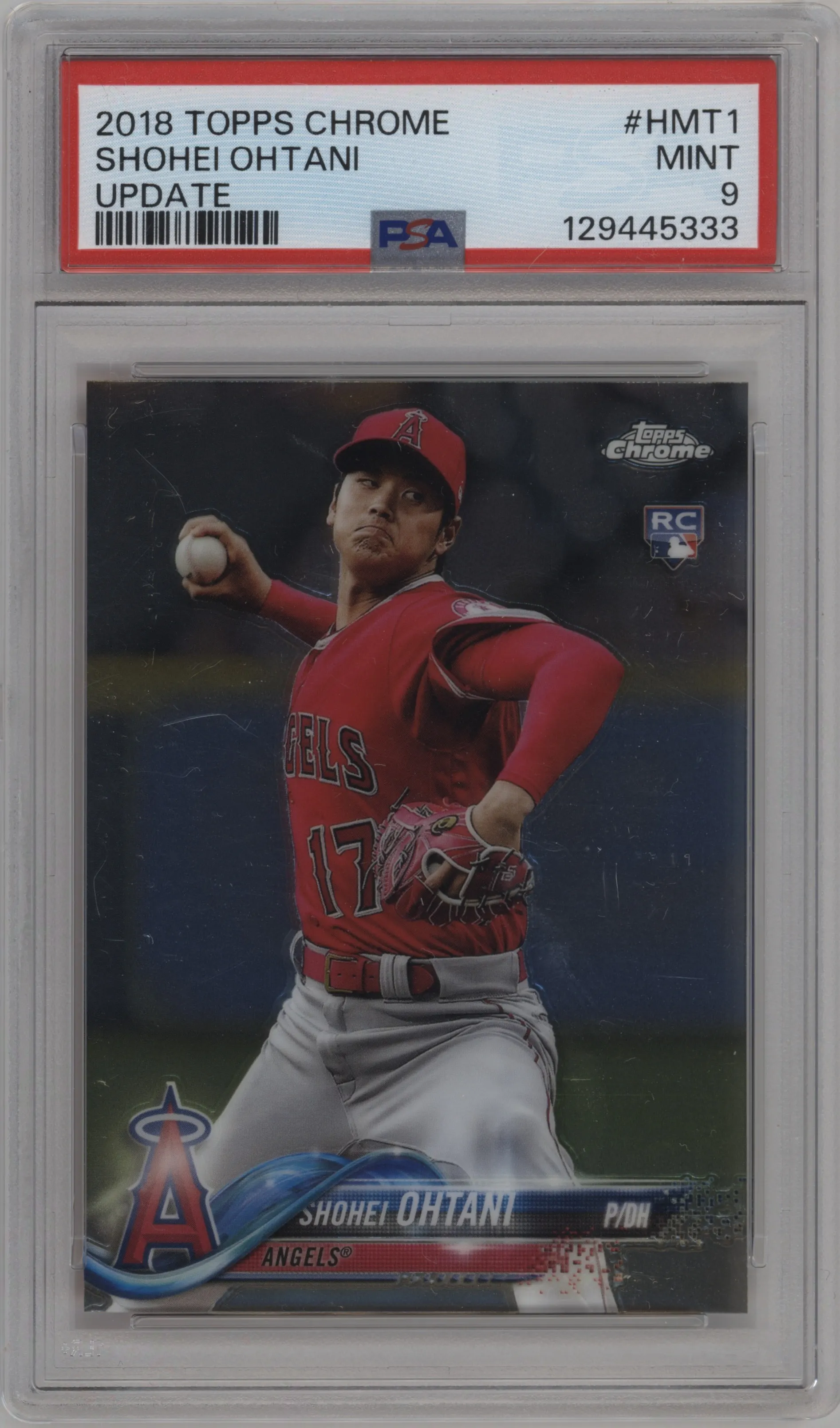 2018 Topps Chrome Update Shohei Ohtani PSA 9