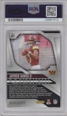 Jayden Daniels from the 2024 Panini Prizm set graded by PSA and given an overall grade of 10.