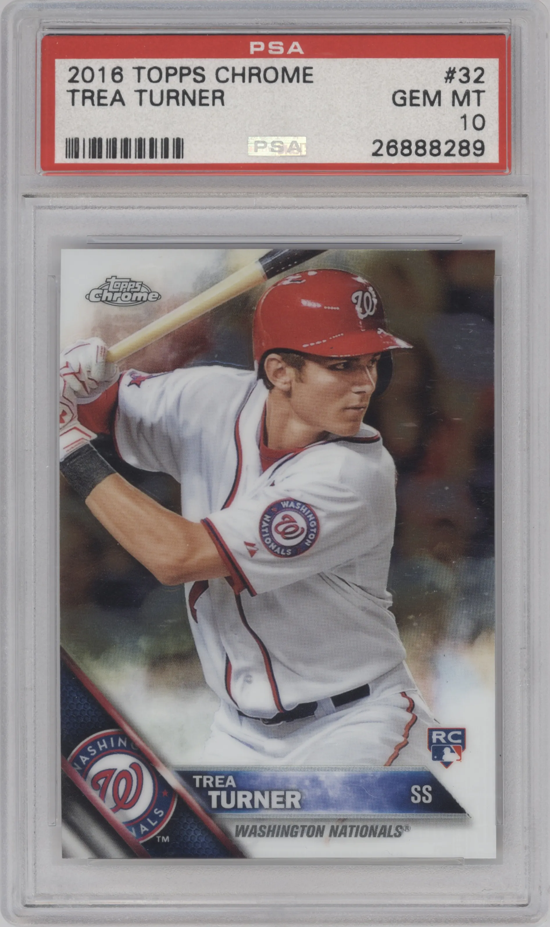2016 Topps Chrome Trea Turner PSA 10