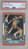 Magic Johnson from the 1986-87 Fleer set graded by PSA and given an overall grade of 8.