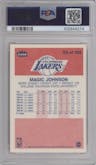 Magic Johnson from the 1986-87 Fleer set graded by PSA and given an overall grade of 8.