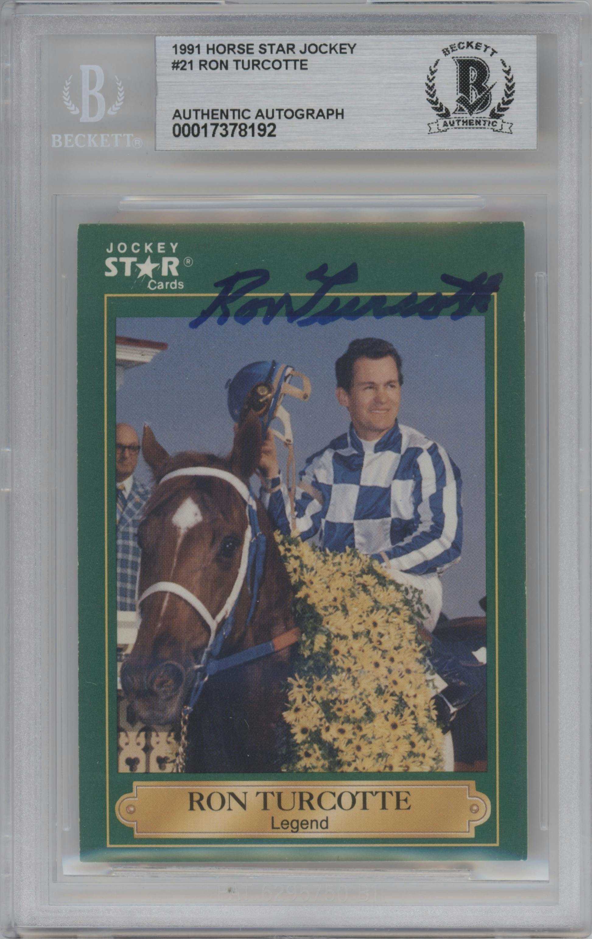 Ron Turcotte from the 1991 Jockey Star Jockeys set graded by Beckett.