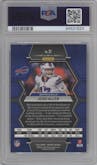 Josh Allen from the 2023 Panini Mosaic set featuring a  Genesis parallel graded by PSA and given an overall grade of 8.