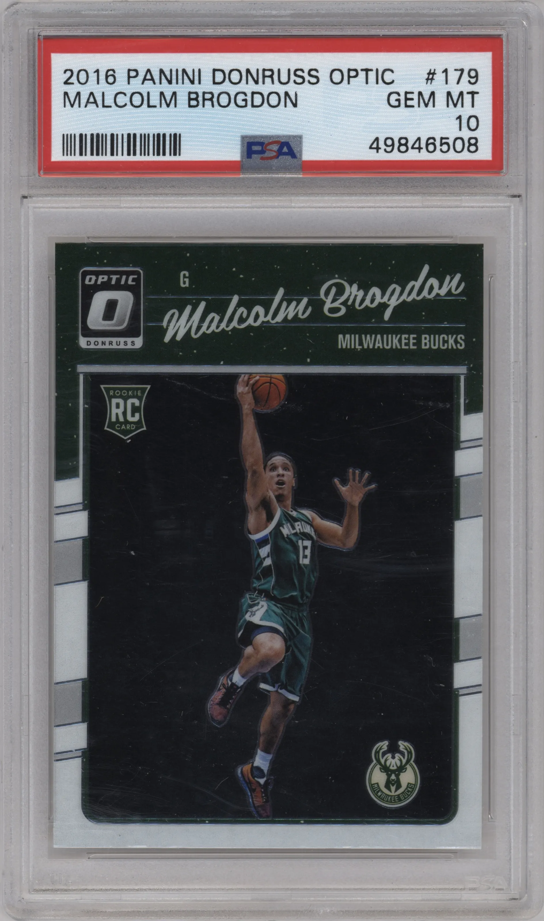 2016 Panini Donruss Optic Malcolm Brogdon PSA 10