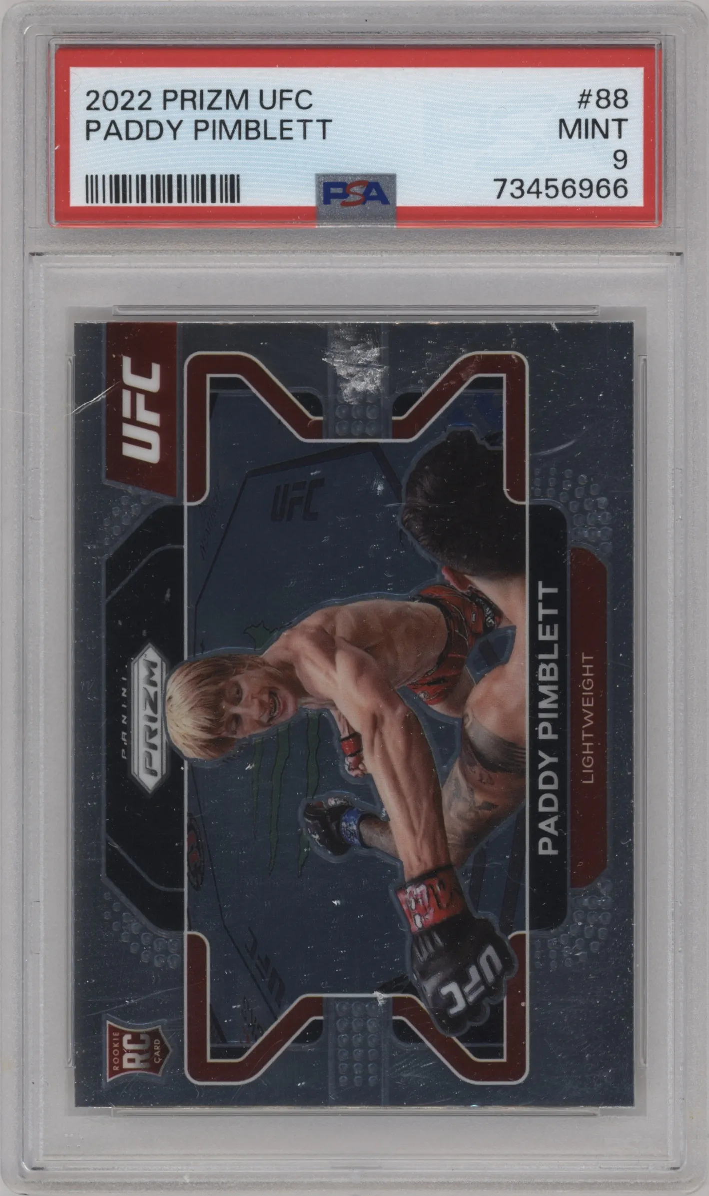 2022 Panini Prizm UFC Paddy Pimblett #88 PSA 9