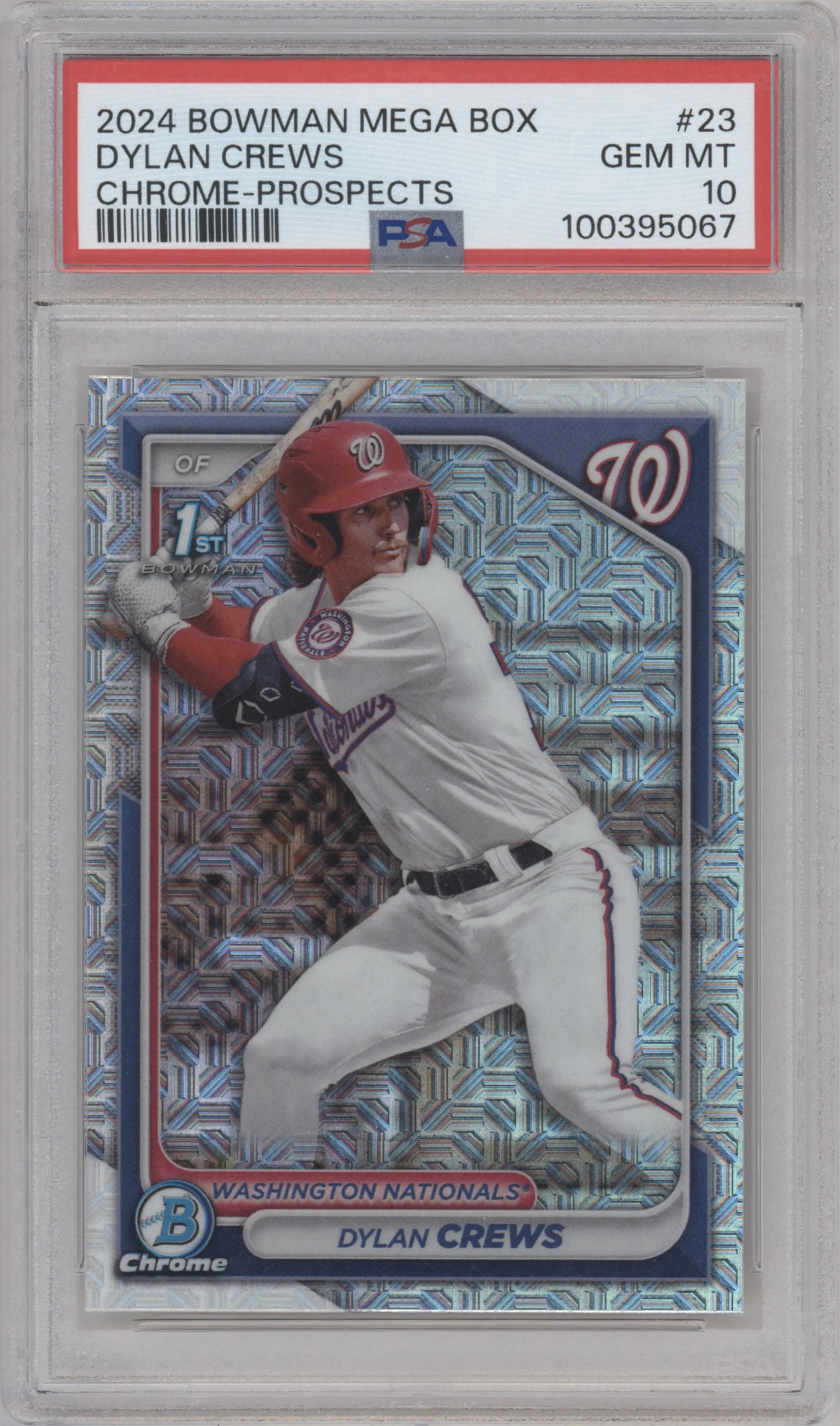2024 Bowman Mega Box Chrome Pros. Dylan Crews PSA 10
