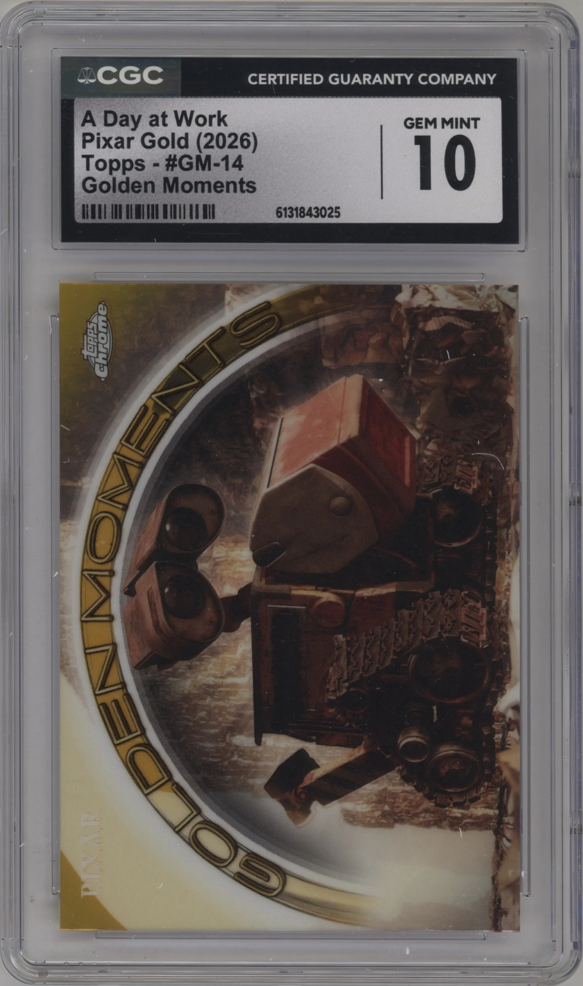 2025 Topps Pixar Gold Golden Moments A Day at Work CGC 10