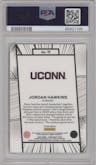Jordan Hawkins from the 2023-24 Panini Prizm Draft Picks set graded by PSA and given an overall grade of 10.