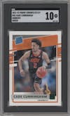 Cade Cunningham from the 2021-22 Panini Chronicles Draft Picks set featuring a Green parallel graded by SGC and given an overall grade of 10.