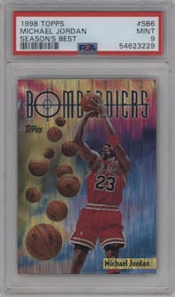 Michael Jordan from the 1998-99 Topps set graded by PSA and given an overall grade of 9.